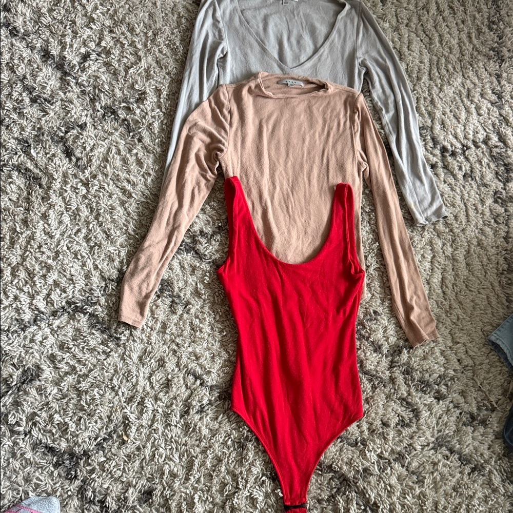 Gaze Red and Tan Kids Bodysuit